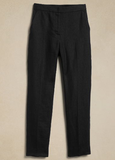 Banana Republic Linen Pant Black