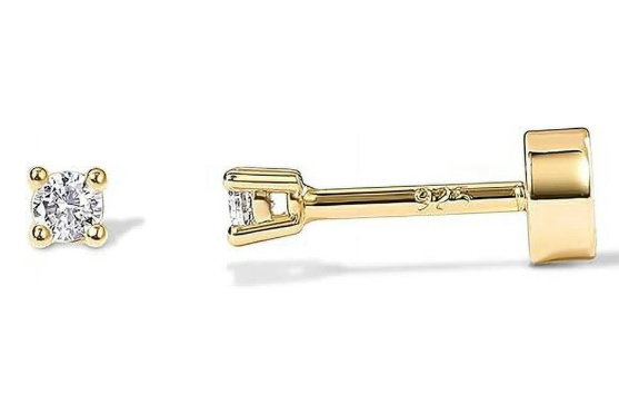 PAVOI Zirconia Flat Back Studs