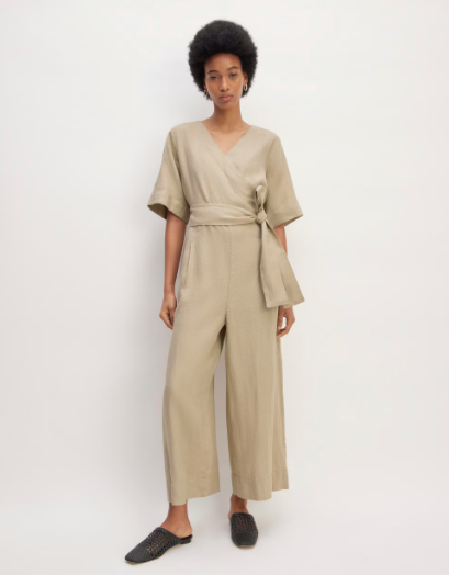 The Linen Cross-Front Jumpsuit