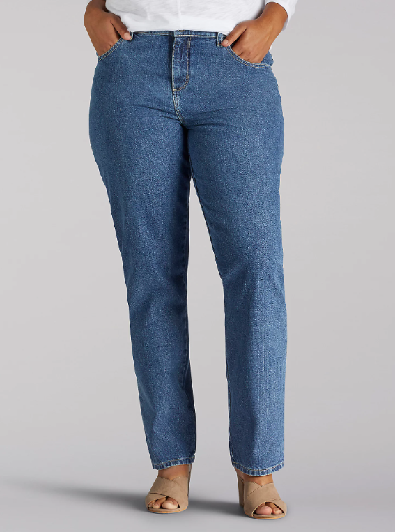 Lee's 100% Cotton Relaxed Fit Straight Leg Plus Size Jeans