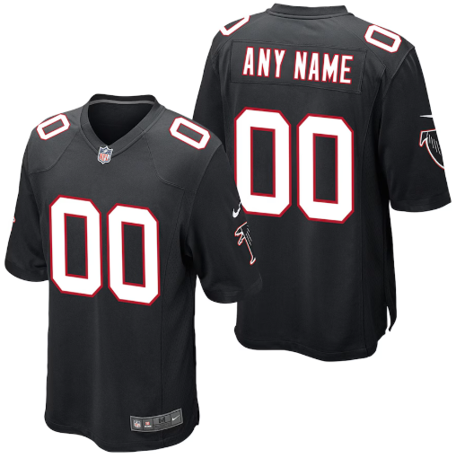 Atlanta Falcons Nike Alternate Game Jersey - Black - Custom - Youth
